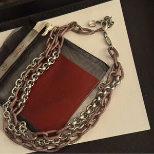 Sabika silver, rose gold and brown/bronze tones  Necklace